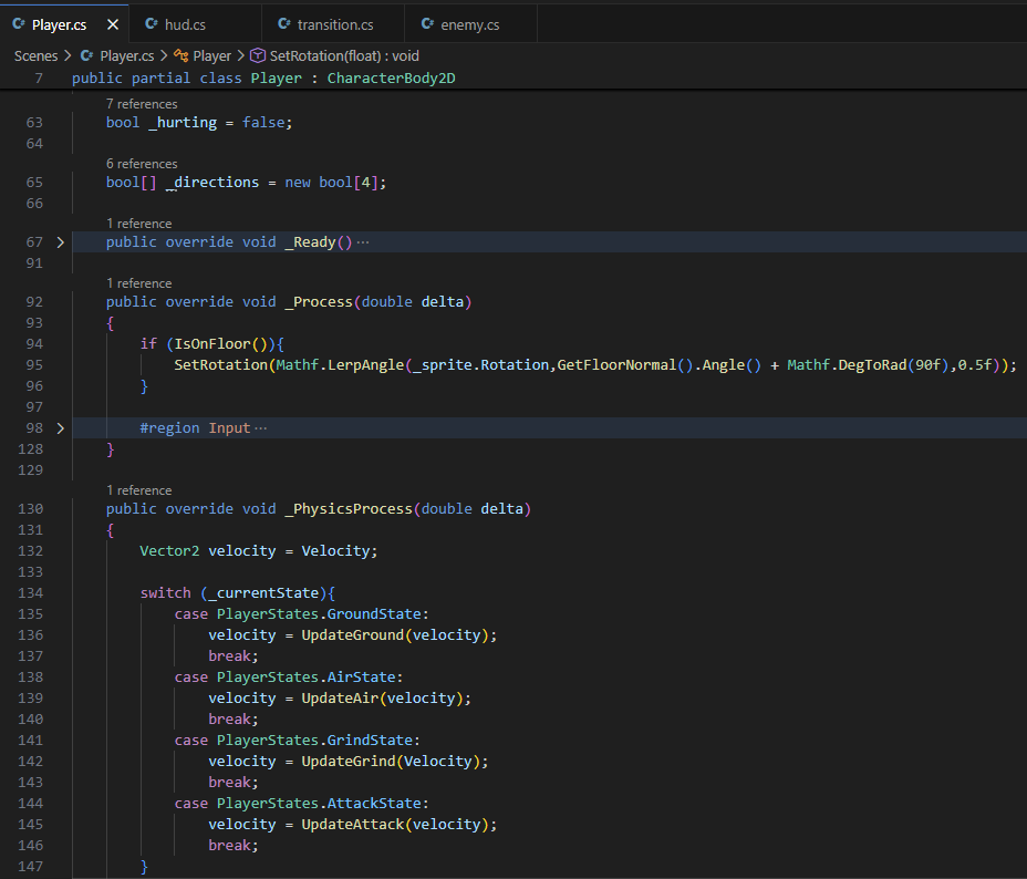 snip of code for Double Down game