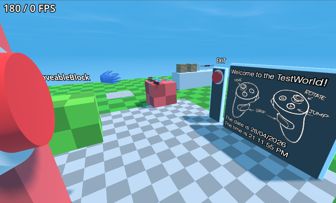 A screengrab of WarehouseVR sandbox